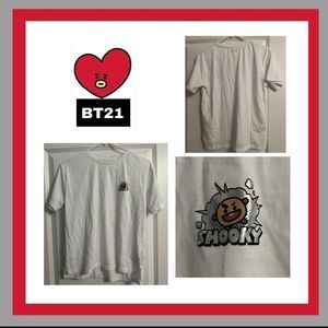 BT21 Shooky Graphic High Low Hemline Tee Shirt Size M